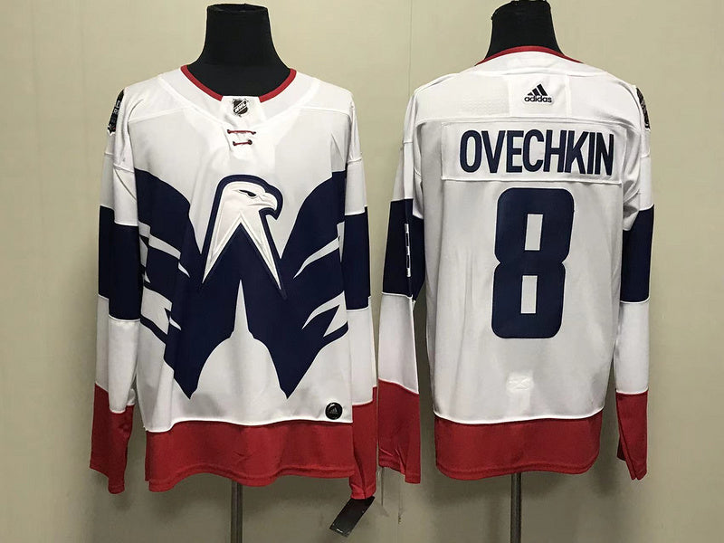 Men's Washington Capitals Alex Ovechkin #8 White Home Breakaway Player Game Jerseys