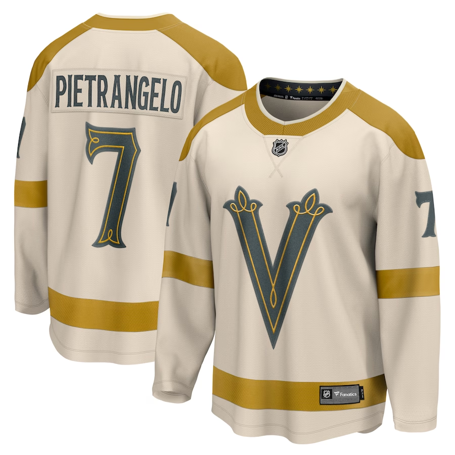 Men's Vegas Golden Knights Alex Pietrangelo #7 Cream 2024 NHL Winter Classic Breakaway Player Jerseys