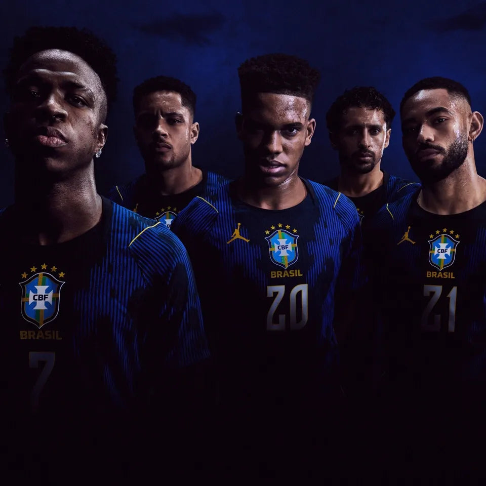 NEYMAR JR #10 Brazil Away Blue Player Version Soccer Jersey 2026/27 ★★ Detail 2