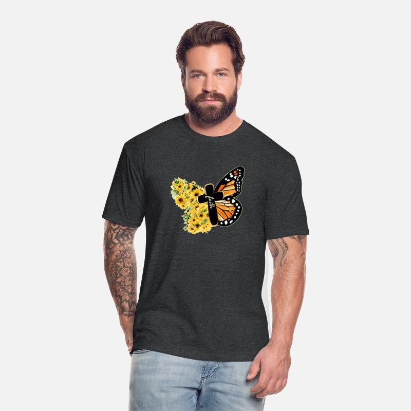 Faith Cross Sunflower Butterfly Christian