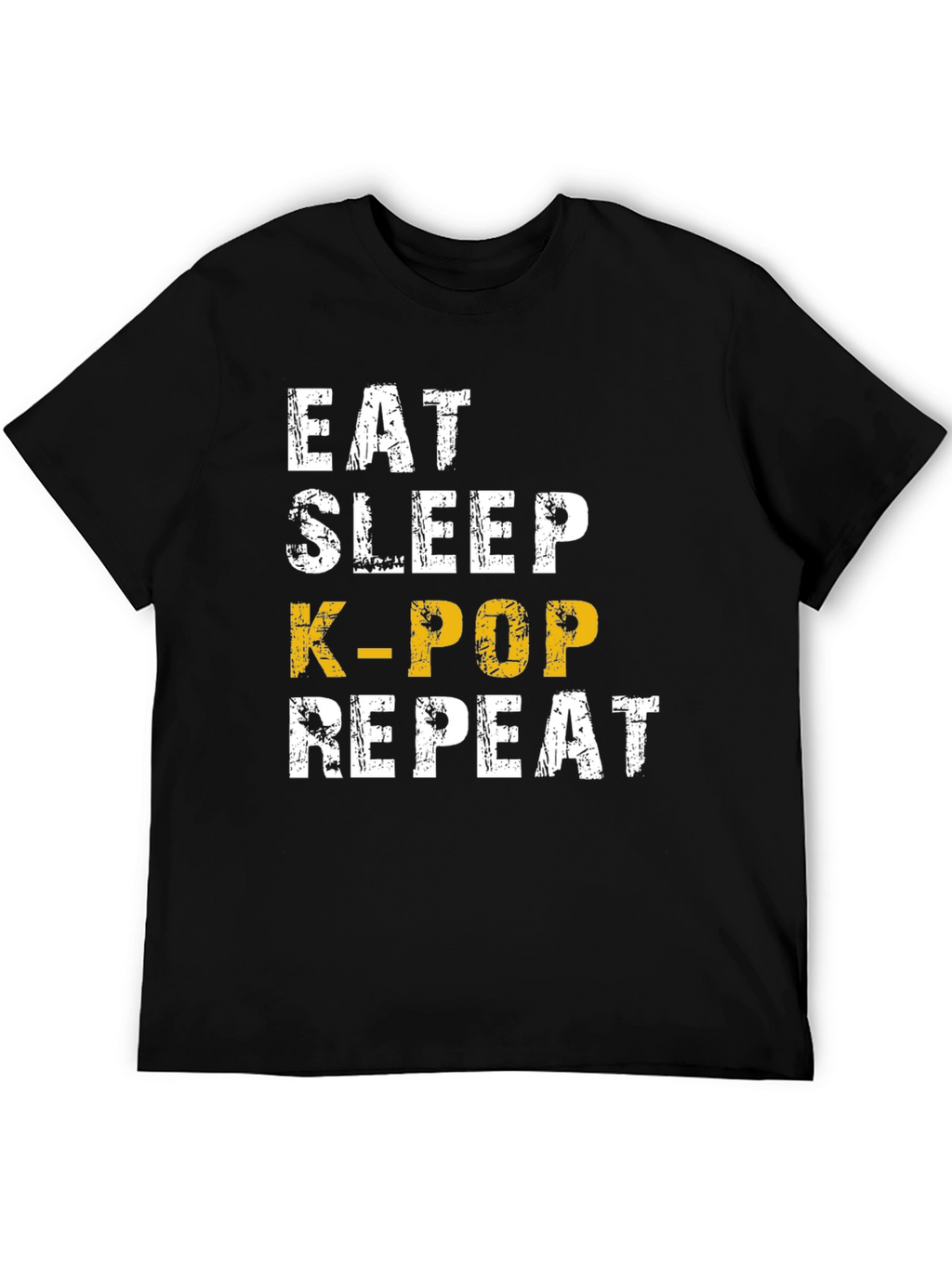 Eat Sleep K-Pop Repeat Black T-Shirt