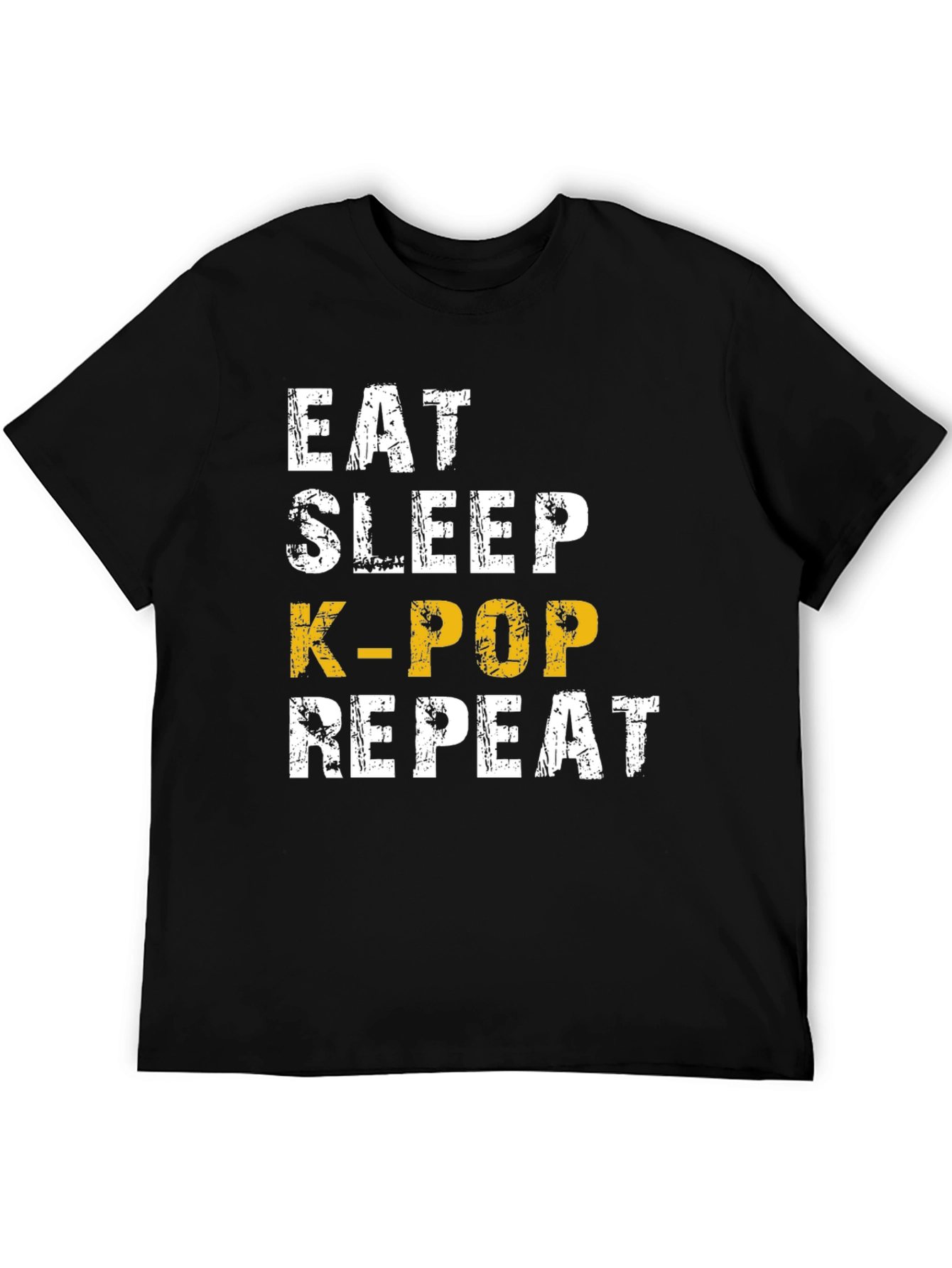 Eat Sleep K-Pop Repeat Black T-Shirt