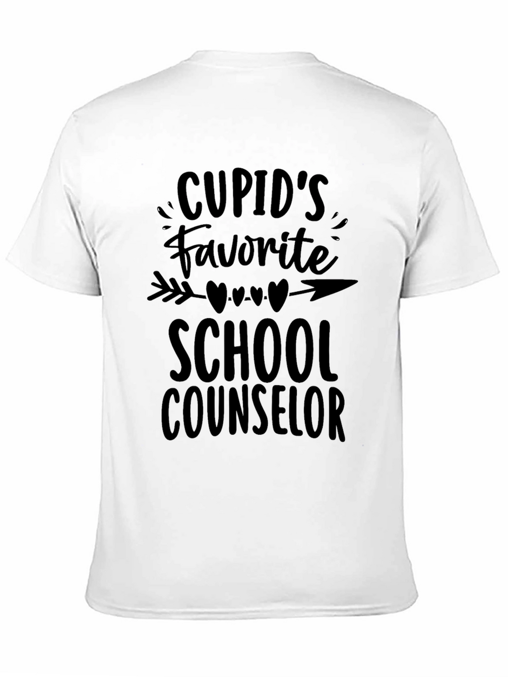 Cupids Favorite School Counselor Black T-Shirt