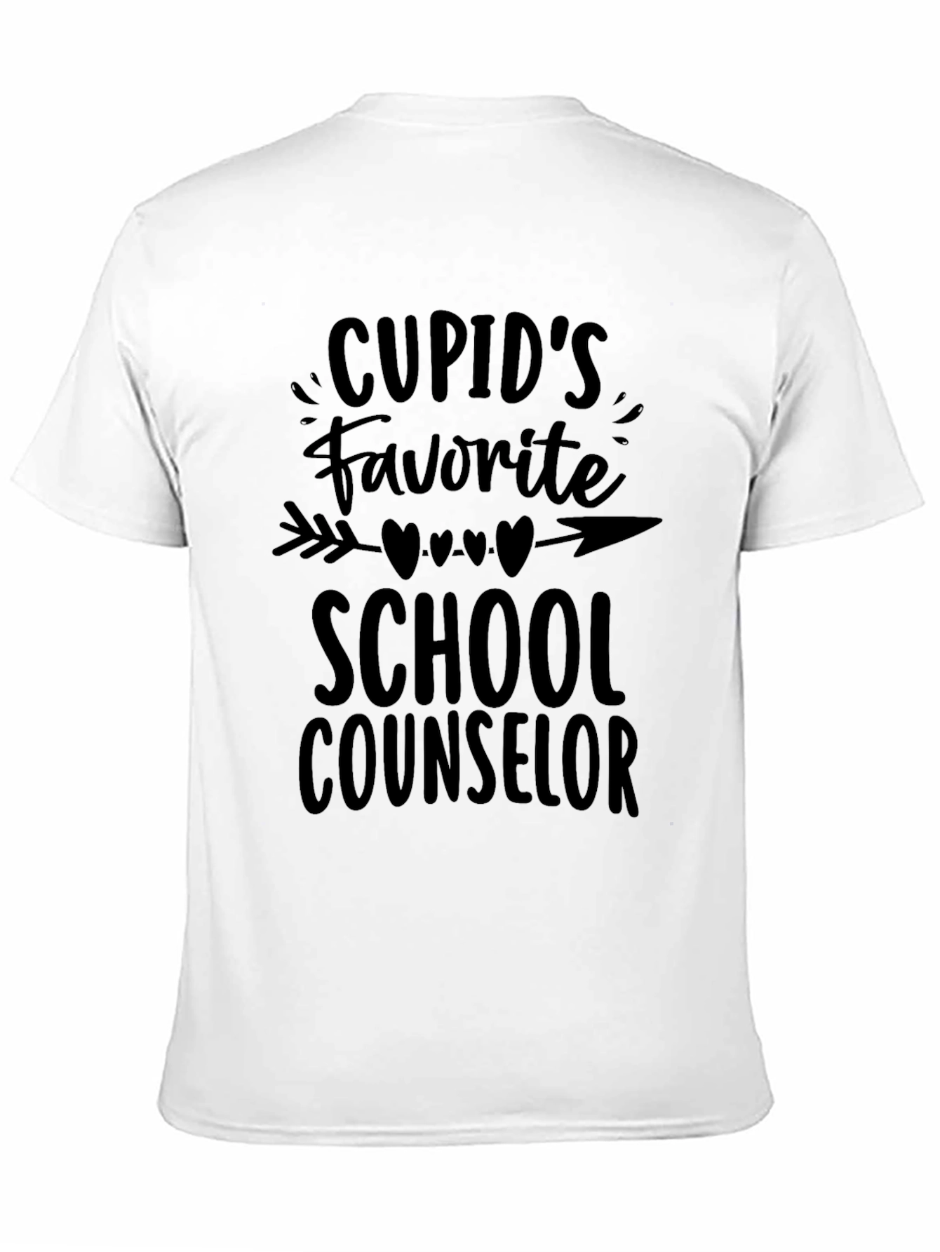 Cupids Favorite School Counselor Black T-Shirt