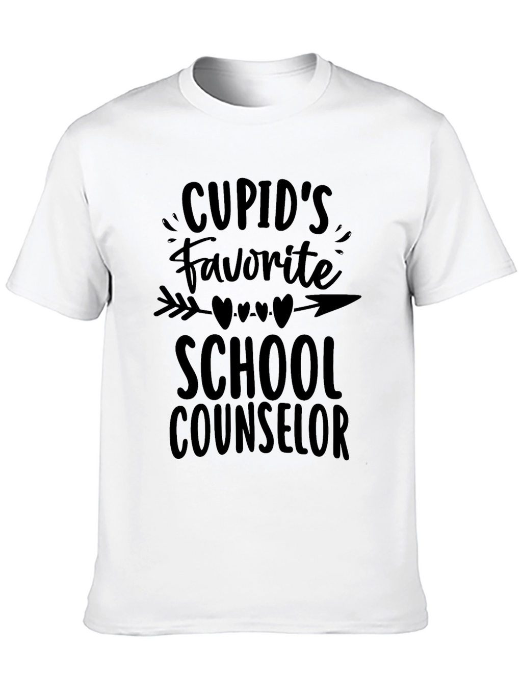 Cupids Favorite School Counselor Black T-Shirt