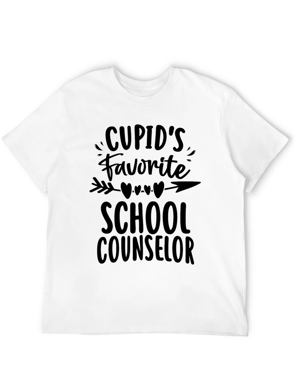 Cupids Favorite School Counselor Black T-Shirt