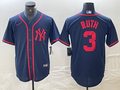 Men's New York Yankees Babe Ruth #3 Navy Limited Game Jerseys