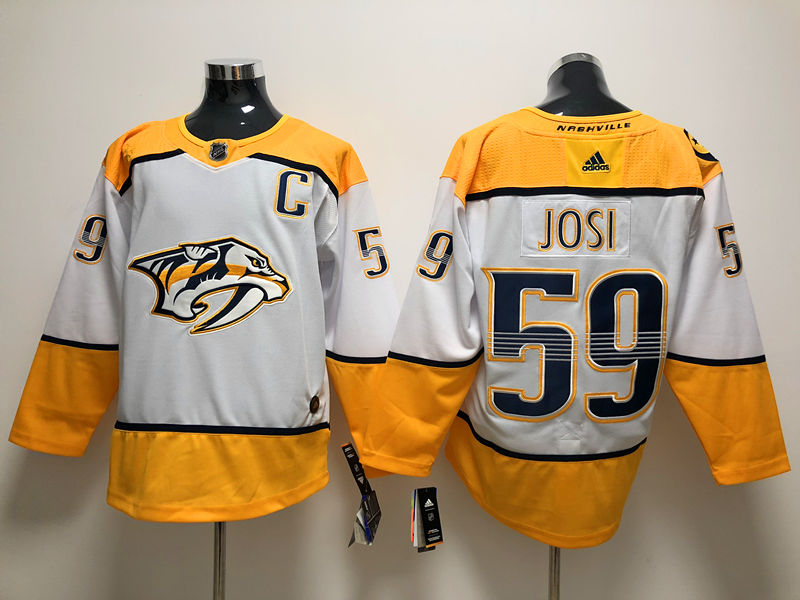 Men's Nashville Predators Roman Josi #59 White Breakaway Jerseys