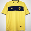 2002 Scotland Away Yellow Retro Soccer Jersey Front