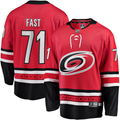 Men's Carolina Hurricanes Jesper Fast #71 Red Home Breakaway Player Jerseys