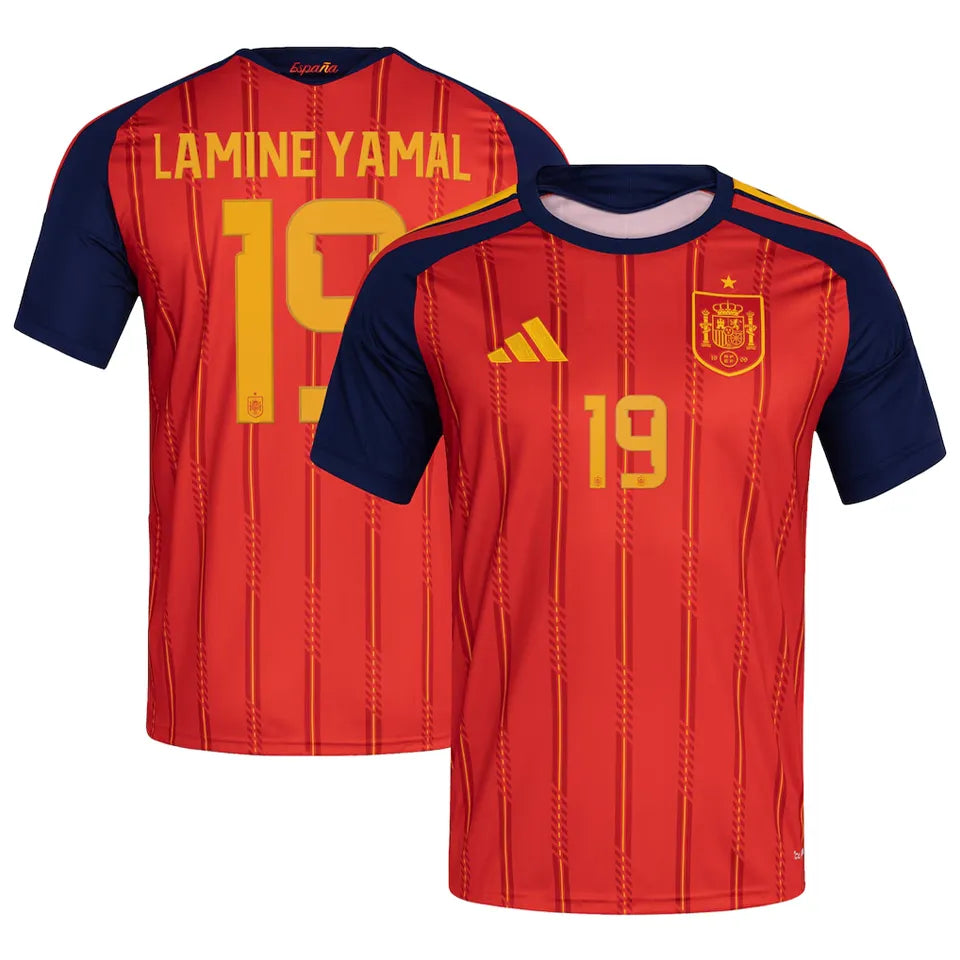 LAMINE YAMAL #19 Spain 1:1 Quality Home Red Fans Jersey 2026/27 ★★ Front