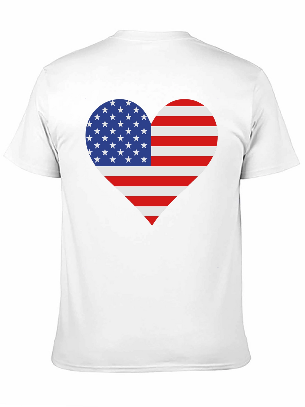 American Flag Heart T-Shirt - Patriotic Love