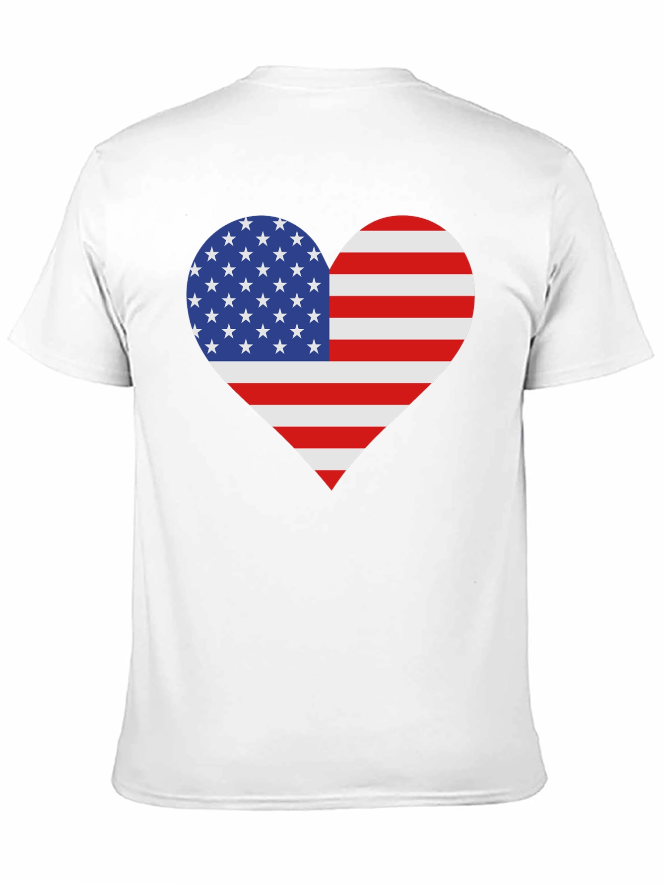 American Flag Heart T-Shirt - Patriotic Love
