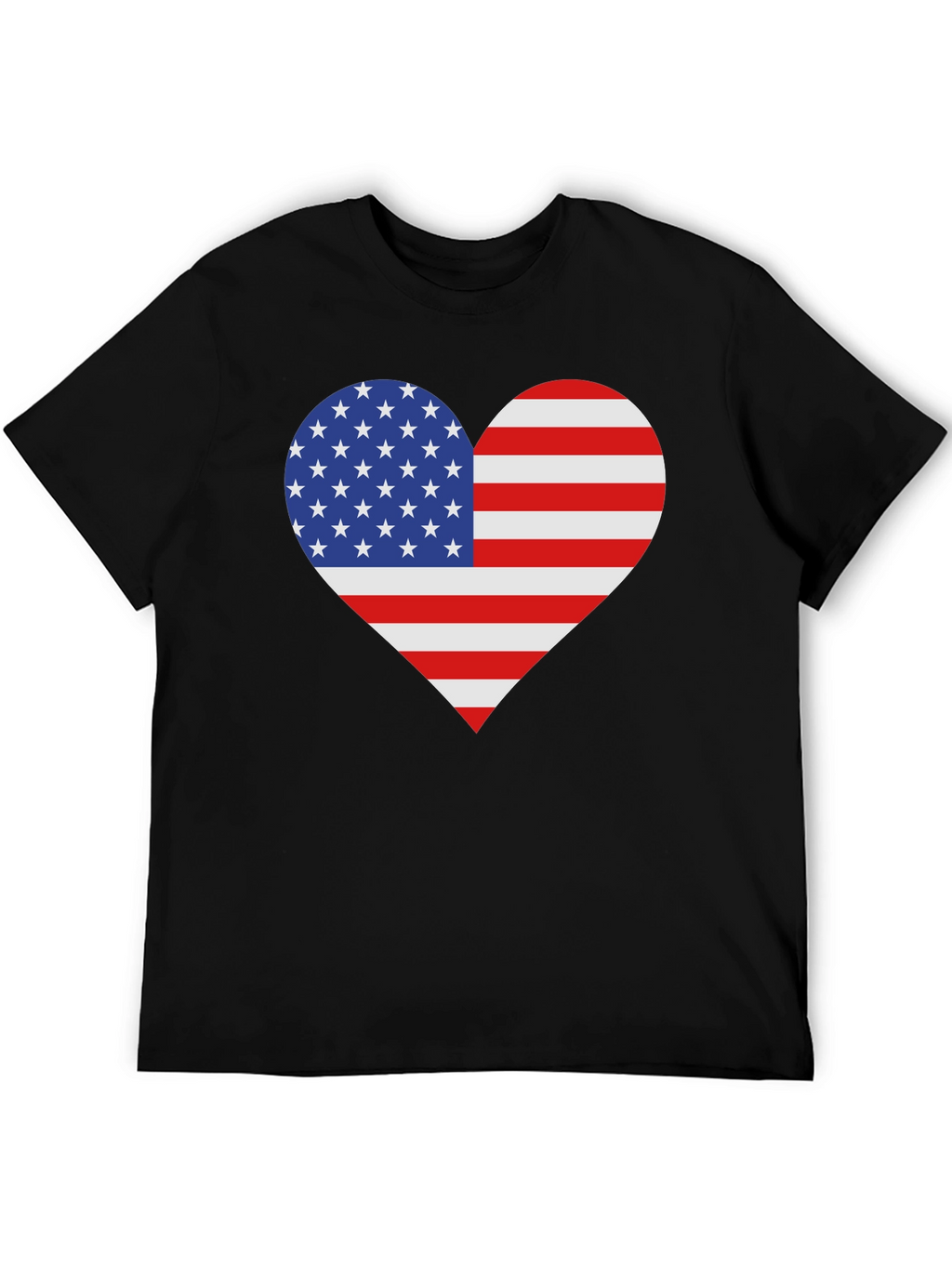 American Flag Heart T-Shirt - Patriotic Love