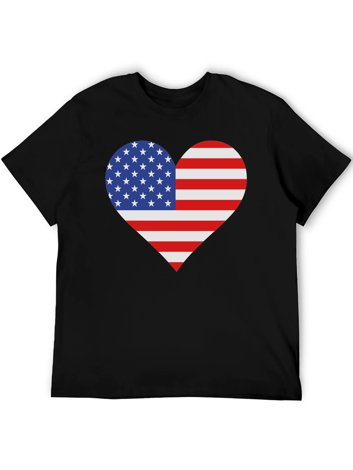 American Flag Heart T-Shirt - Patriotic Love