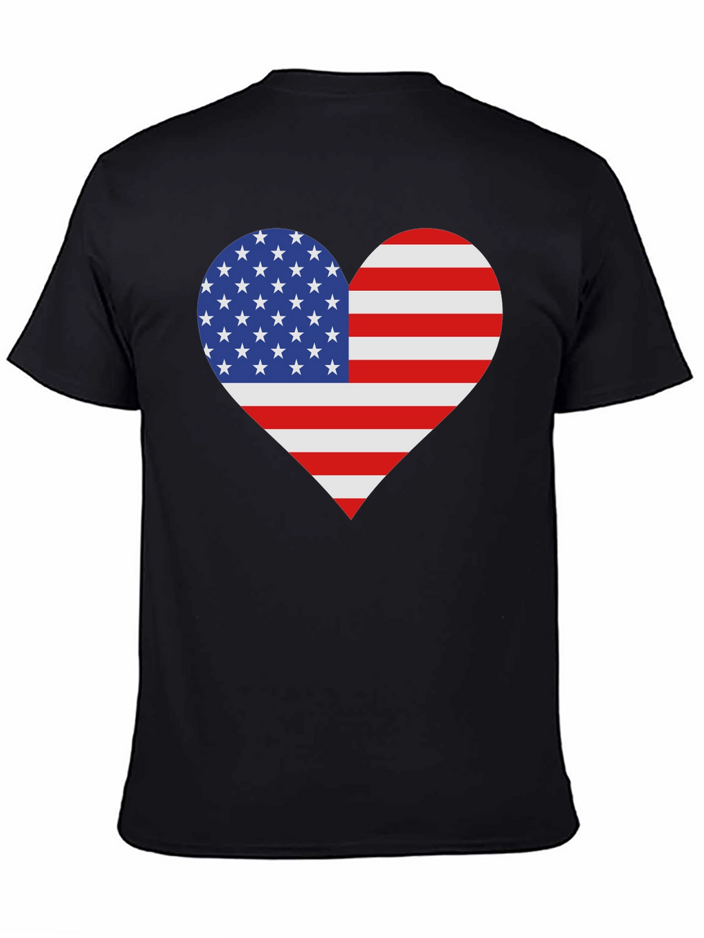 American Flag Heart T-Shirt - Patriotic Love