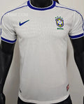 1998 Brazil White Retro Player Version Soccer Jersey 球员版 Front