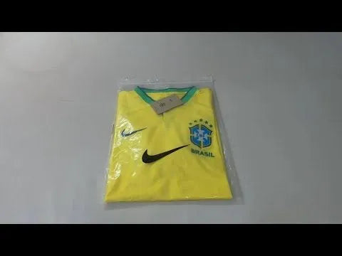 2022/23 Brazil Home 1:1 Quality Yellow Fans Soccer Jersey Back