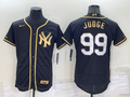 Men's New York Yankees Aaron Judge #99 Black Fashion Stitched Jerseys