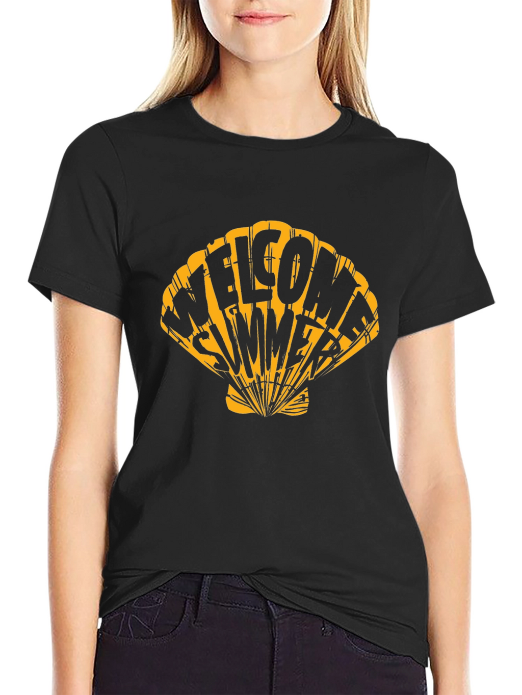 Welcome Summer Graphic Tee - Seashell Design