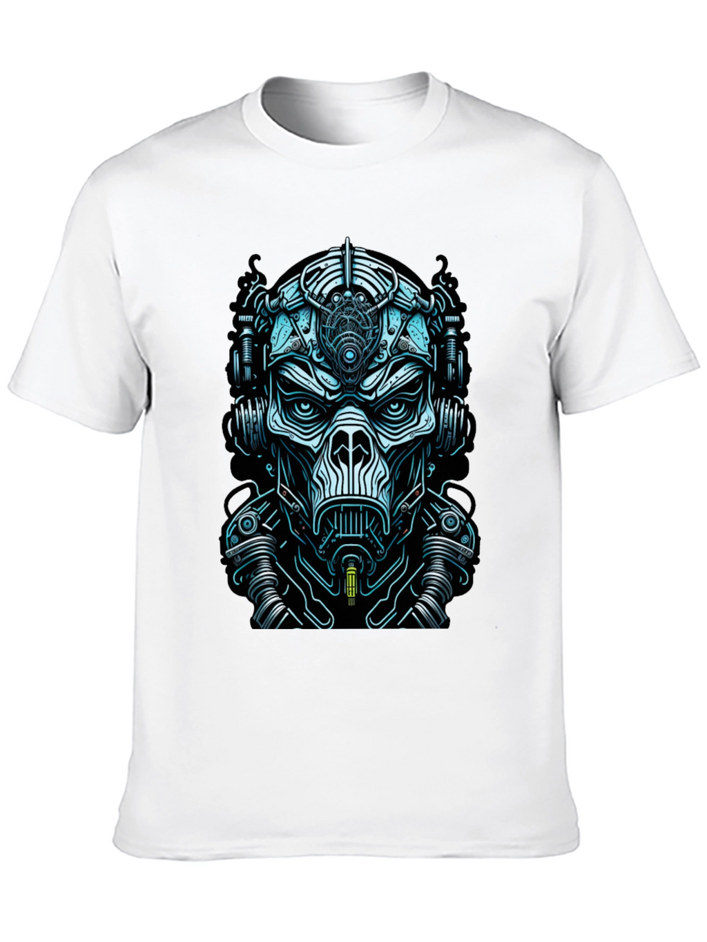 Cyberpunk Mask Graphic Tee - Unique Design