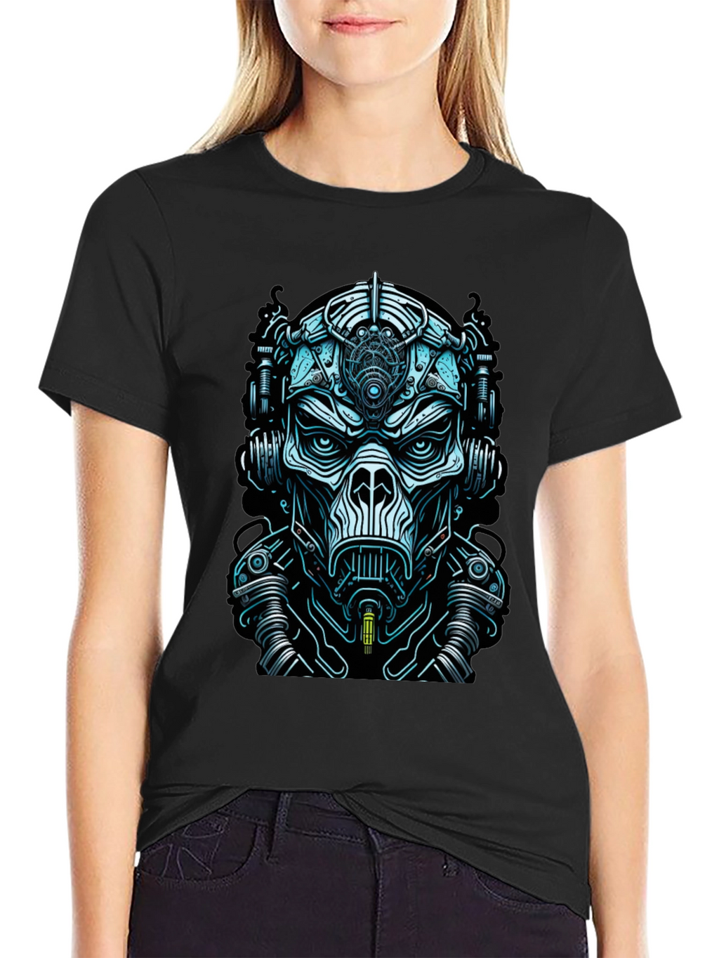Cyberpunk Mask Graphic Tee - Unique Design