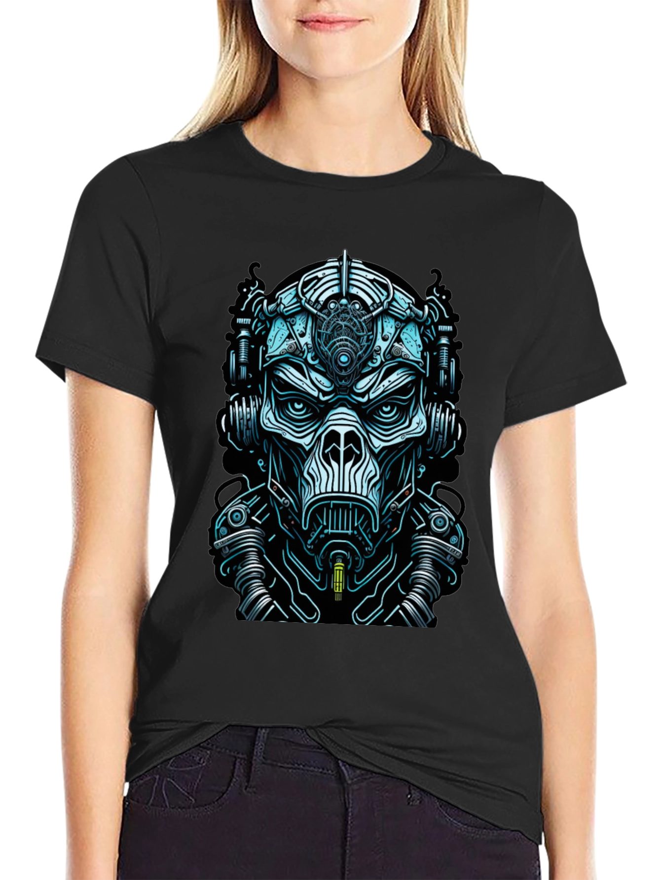 Cyberpunk Mask Graphic Tee - Unique Design
