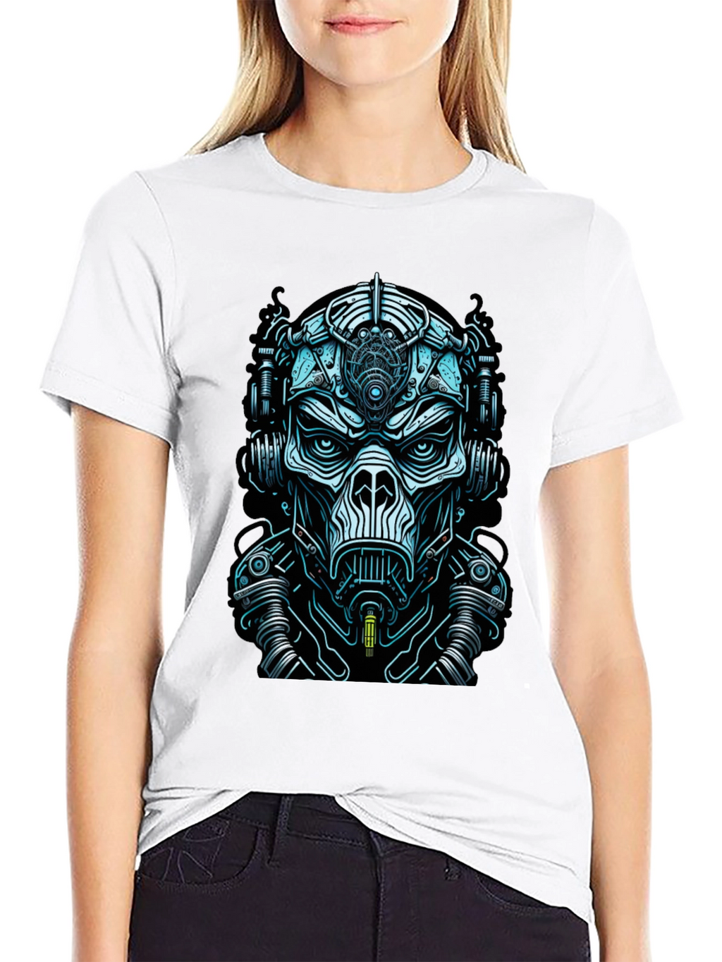 Cyberpunk Mask Graphic Tee - Unique Design
