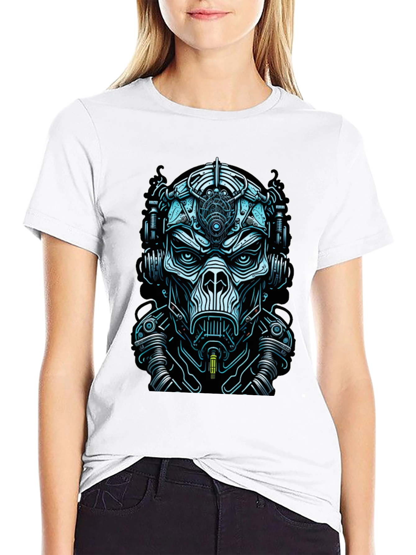 Cyberpunk Mask Graphic Tee - Unique Design