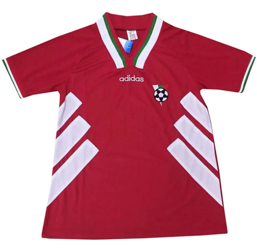 1994 Bulgaria Away Red Retro Soccer Jersey Front