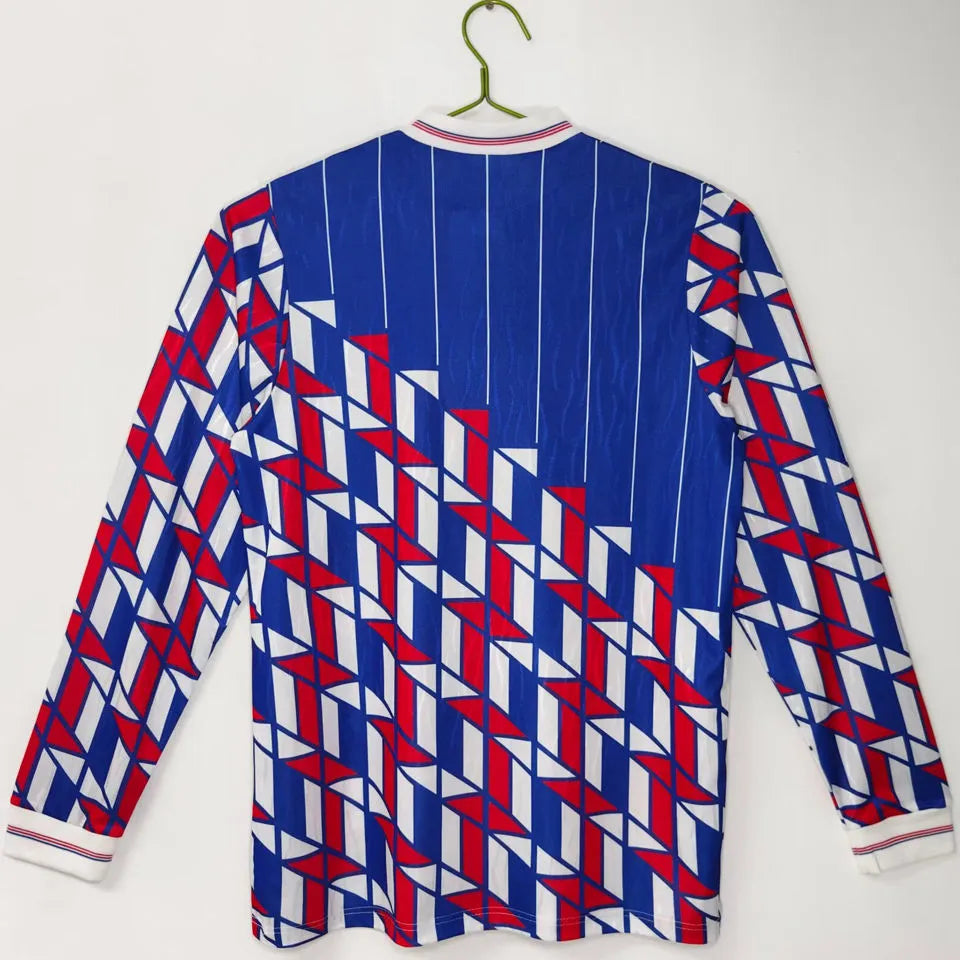 1989/1990 AA Away Retro Long Sleeve Soccer Jersey Back