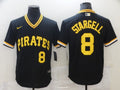 Men's Pittsburgh Pirates Willie Stargell #8 Black Replica Baseball Jerseys