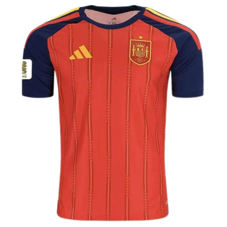 2026/27 Spain 1:1 Quality Home Red Fans Soccer Jersey (Have Right Patch 有右臂章 白底金字） Front