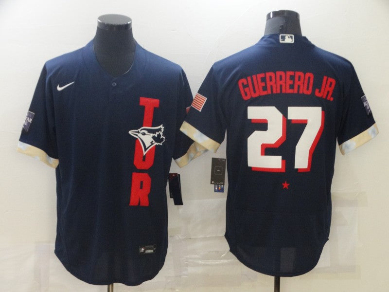 Men's Toronto Blue Jays Vladimir Guerrero Jr. #27 Navy All Star Player Jerseys
