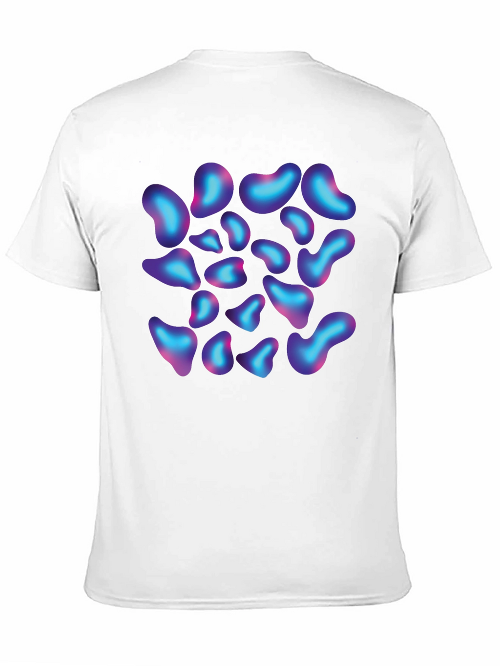 Abstract Blob Print Black T-Shirt