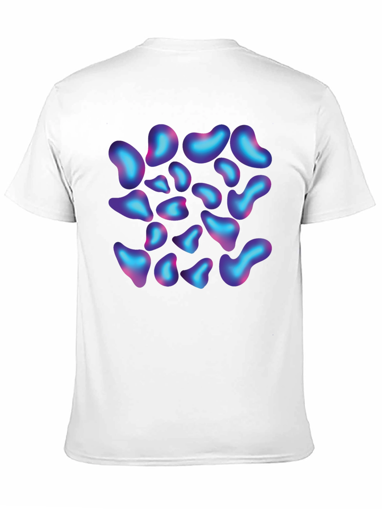 Abstract Blob Print Black T-Shirt