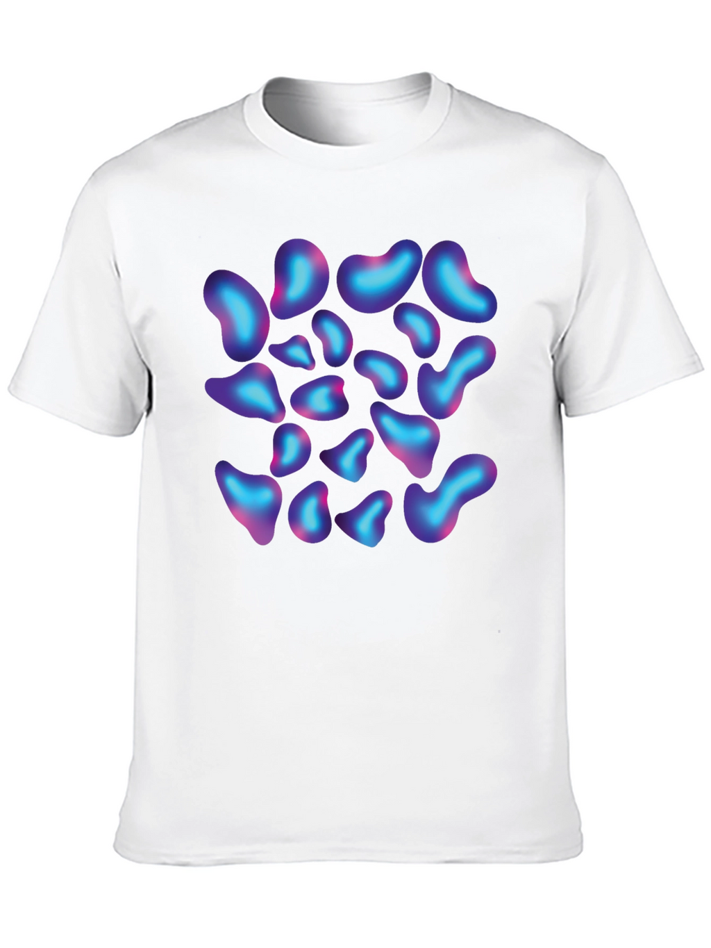 Abstract Blob Print Black T-Shirt