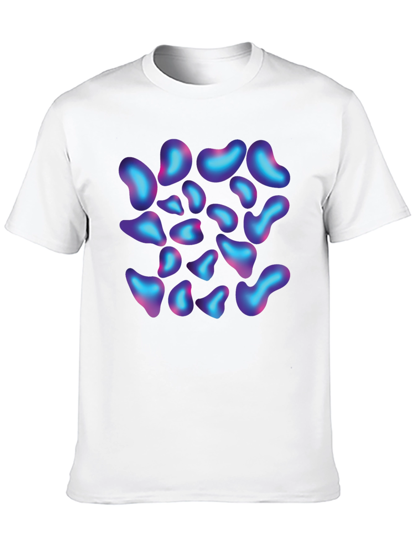 Abstract Blob Print Black T-Shirt