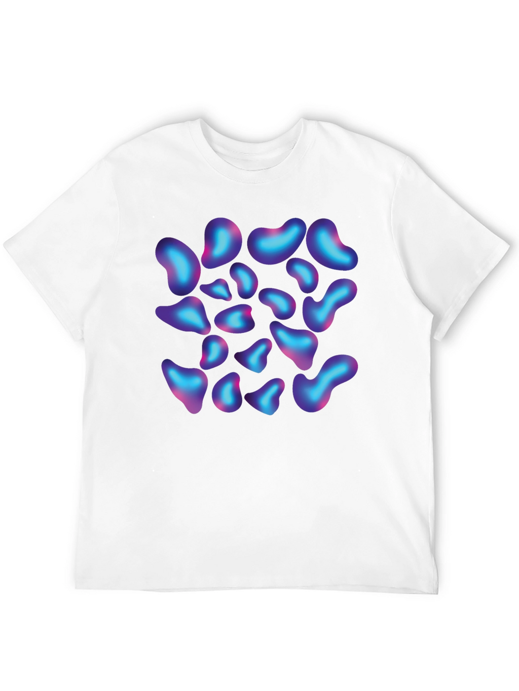 Abstract Blob Print Black T-Shirt