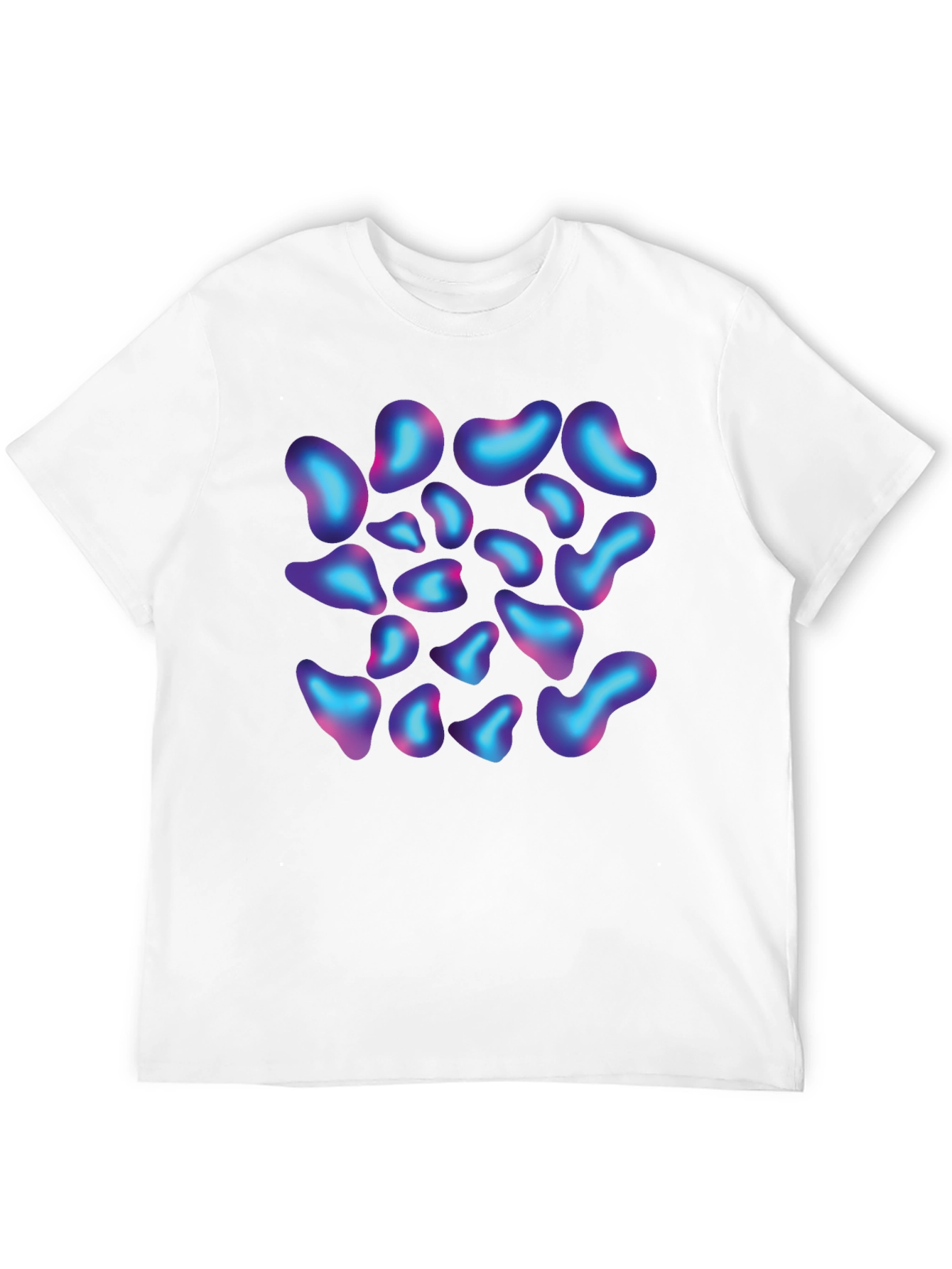 Abstract Blob Print Black T-Shirt