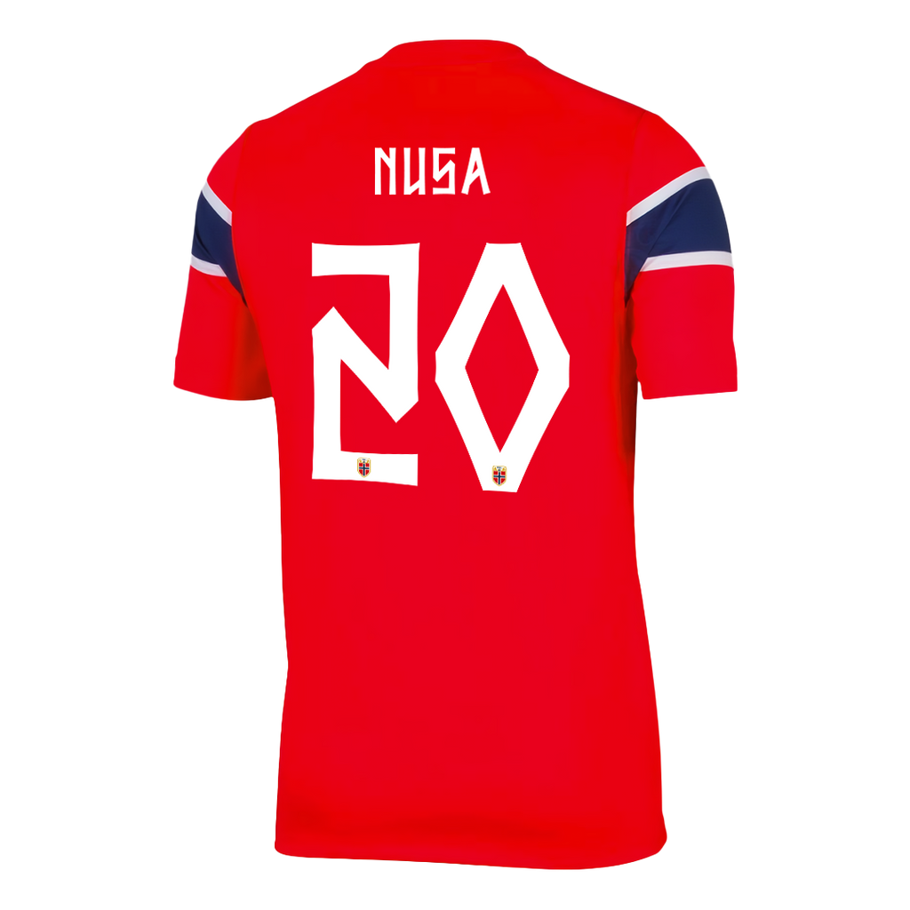 NUSA #20 Norway Home Soccer Jersey World Cup 2026 Red Back