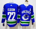 Men's Vancouver Canucks Brock Boeser Daniel Sedin #22 Blue Home Breakaway Jerseys