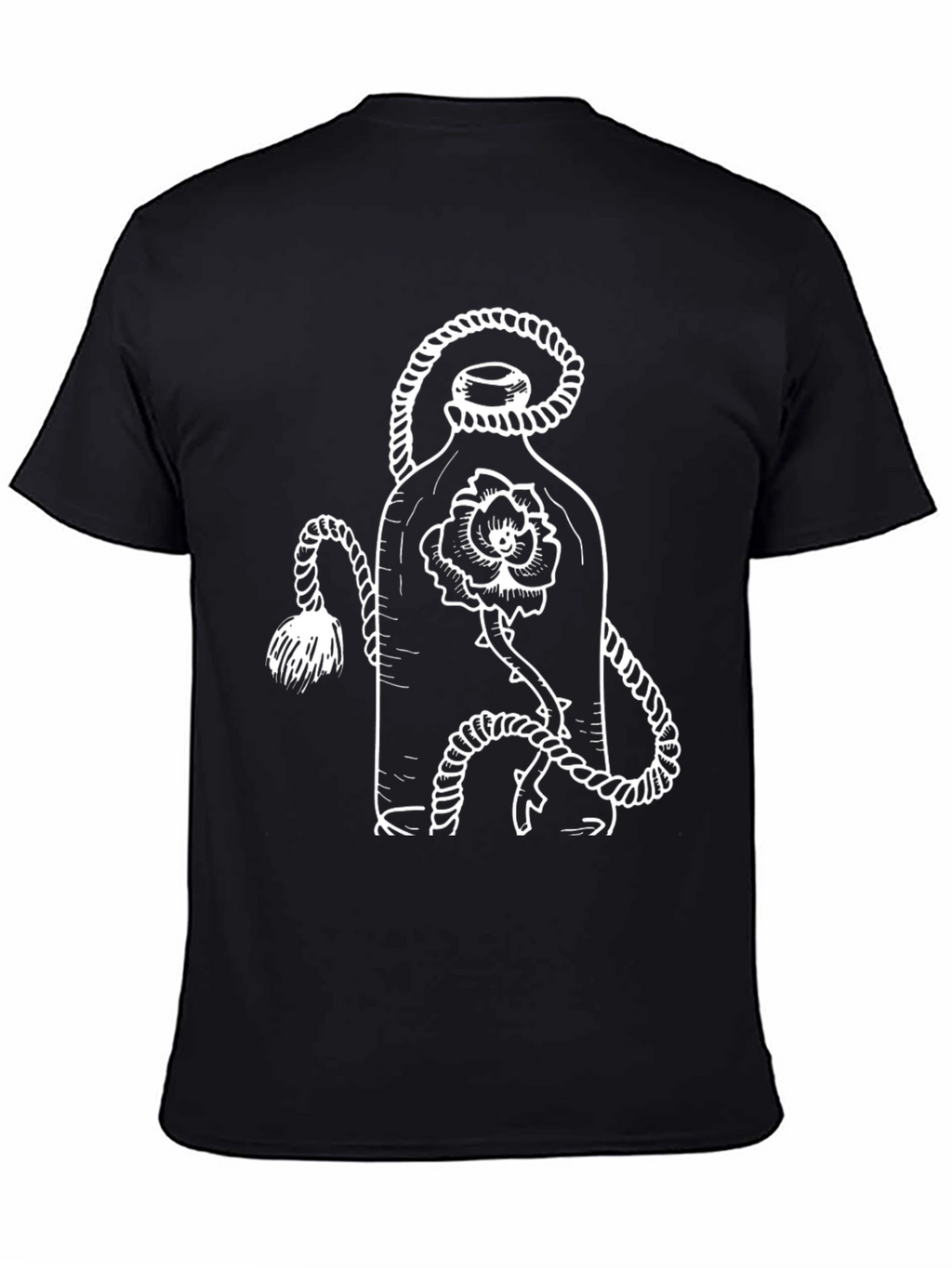 Rose in a Bottle Black Graphic Tee