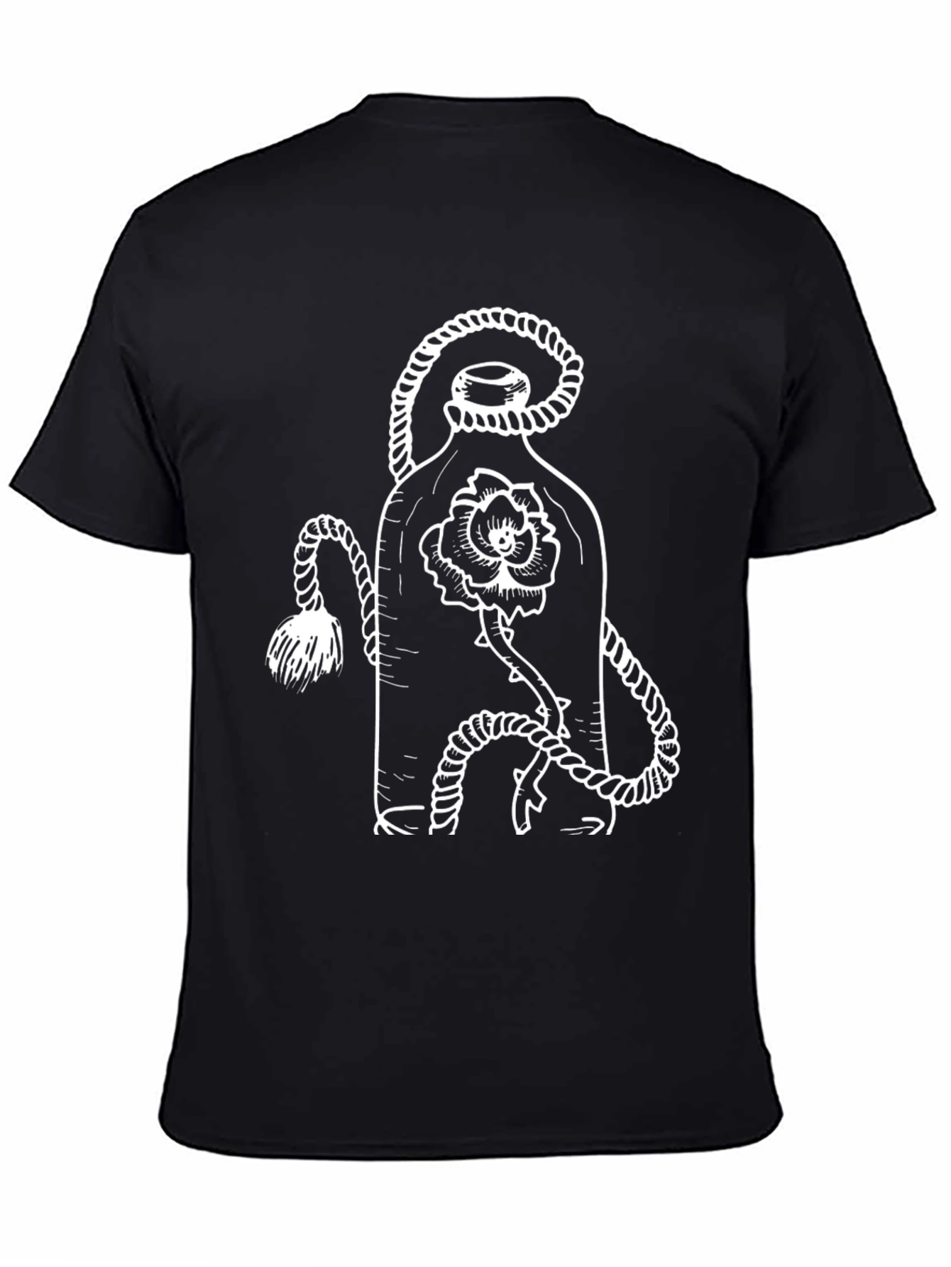 Rose in a Bottle Black Graphic Tee