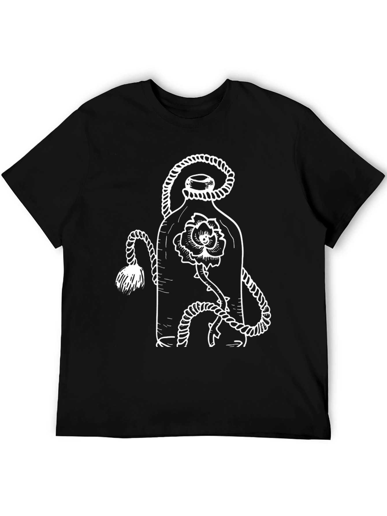 Rose in a Bottle Black Graphic Tee
