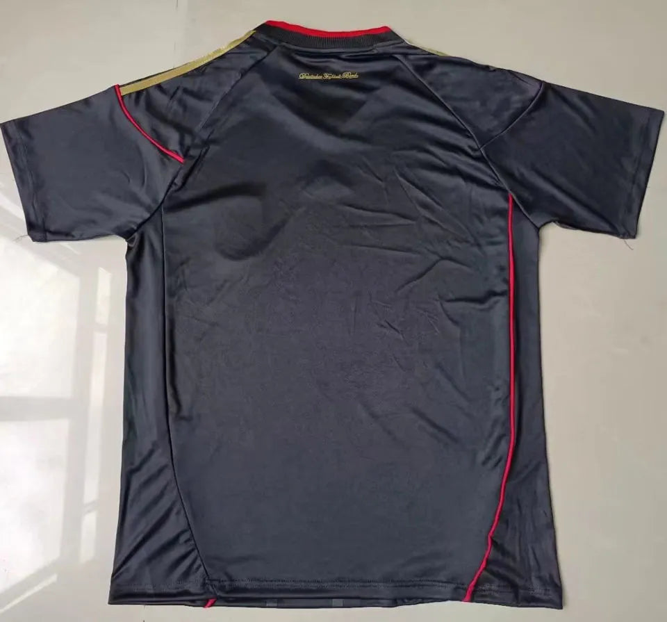 2010 Germany Away Black Retro Soccer Jersey Back