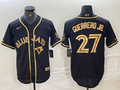 Men's Toronto Blue Jays Vladimir Guerrero Jr. #27 Black Replica Baseball Jerseys