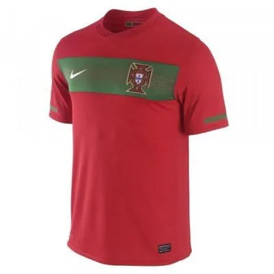 2010 Portugal Home Red Retro Soccer Jersey Detail 3