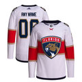 Men's Florida Panthers White Away Custom Primegreen Authentic Pro Jerseys
