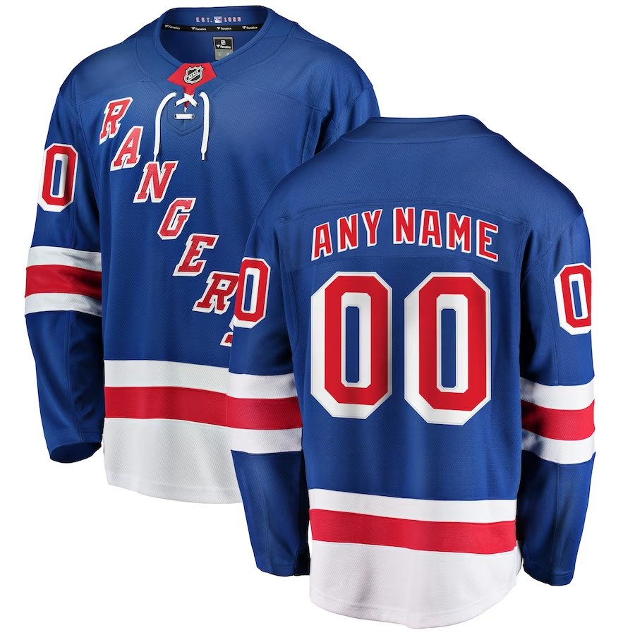 Men's New York Rangers Royal Custom Player Game Jerseys
